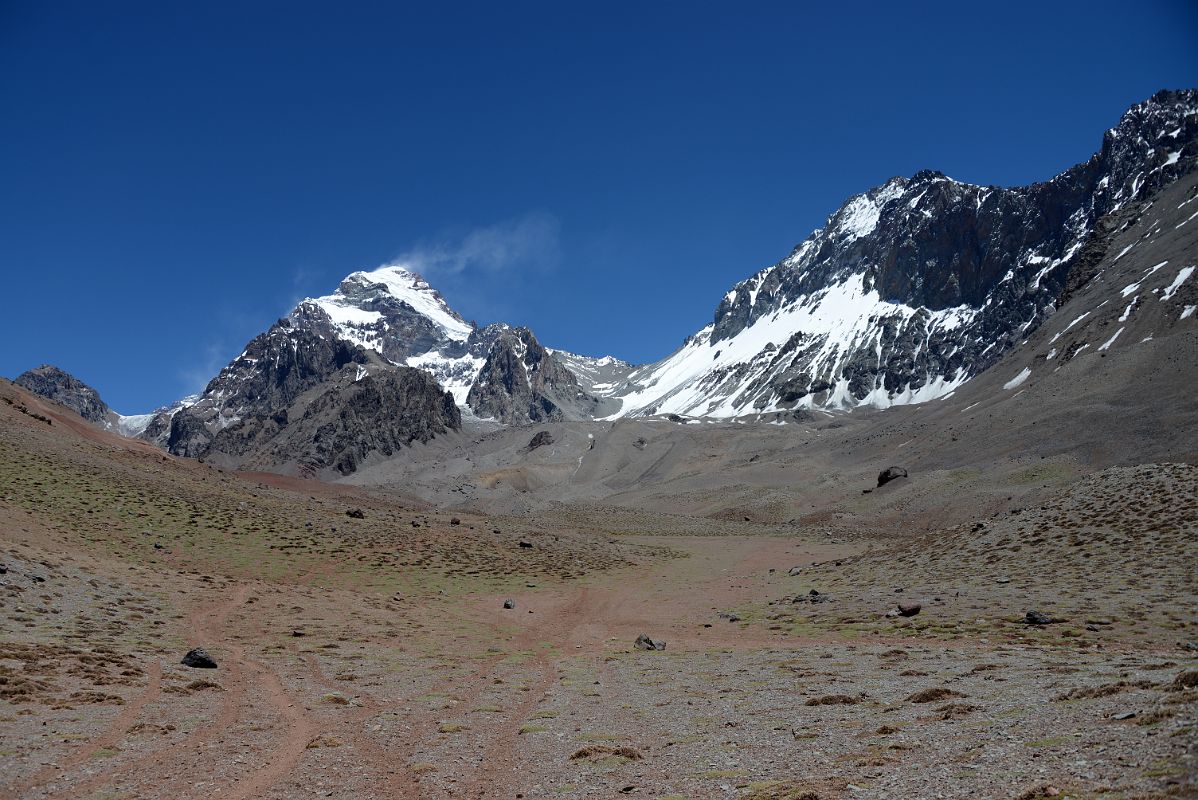 22 Cerro Ibanez, Aconcagua East Face And Ameghino From The Relinchos Valley As The Trek From Casa de Piedra Nears Plaza Argentina Base Camp
